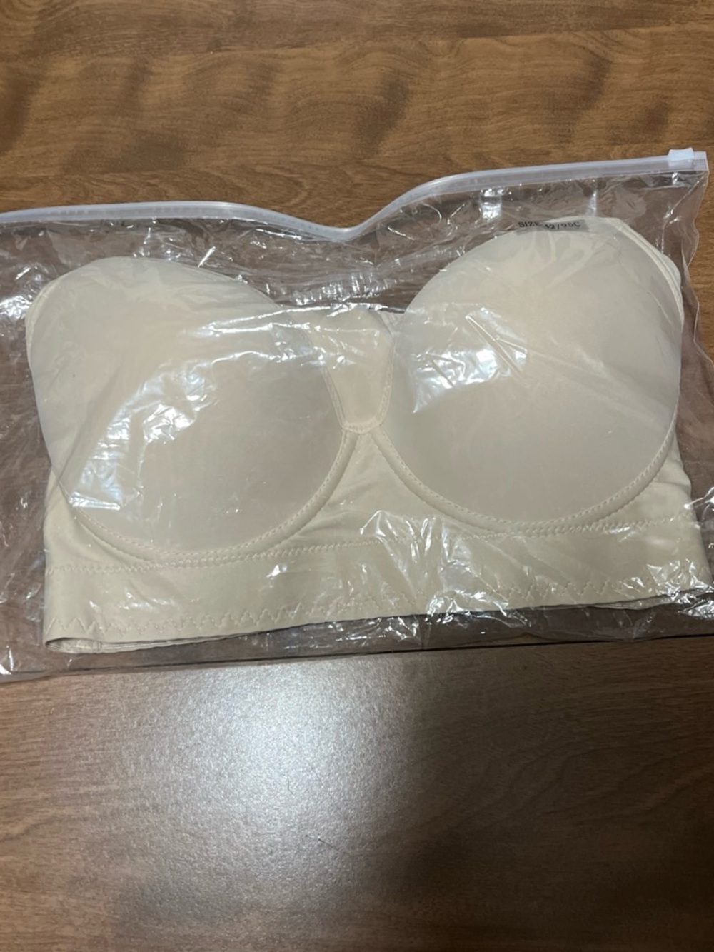 Strapless Longline Bra - Cream